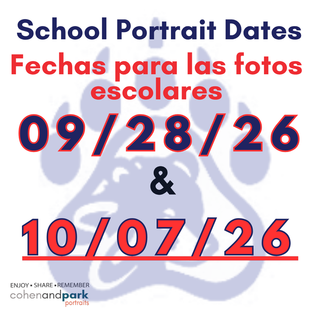 School Portrait Dates / Fecha para las fotos escolares 
