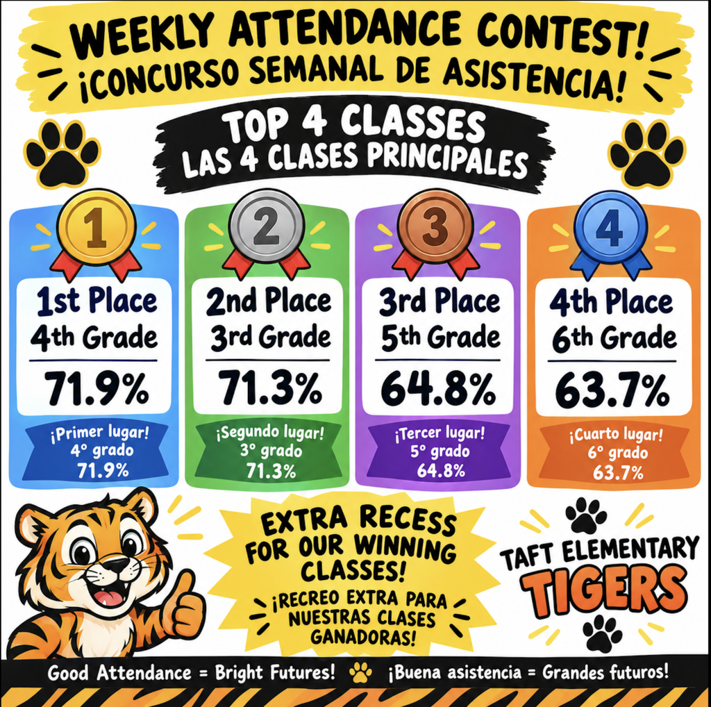 weekly attendance flyer english and spanish