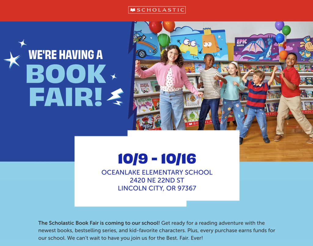 OLES Book Fair Informational Flyer 