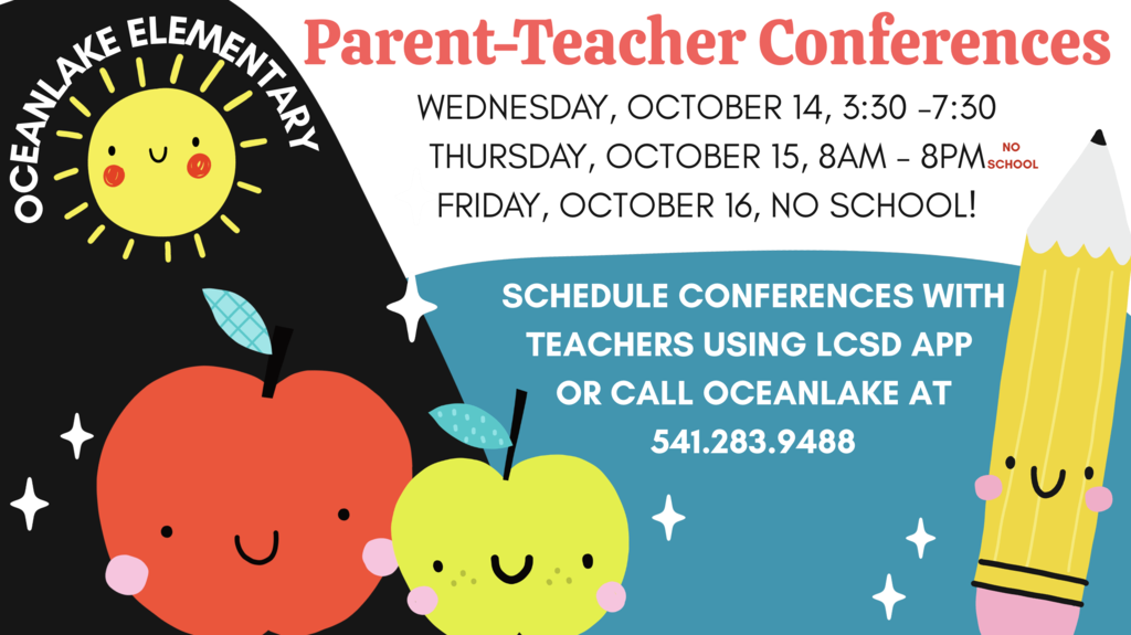 Parent Teacher Conferences Informational Flyer with imagery-Eng