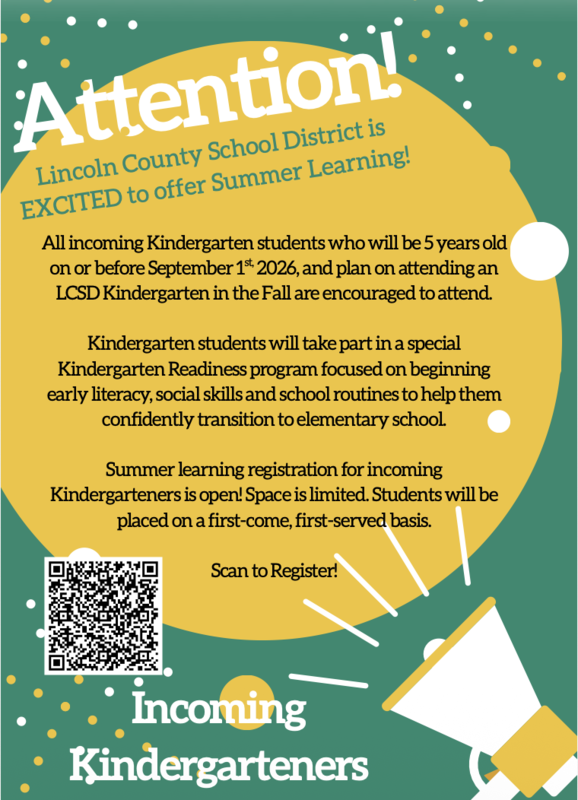 Kindergarten Summer Learning Informational Flyer