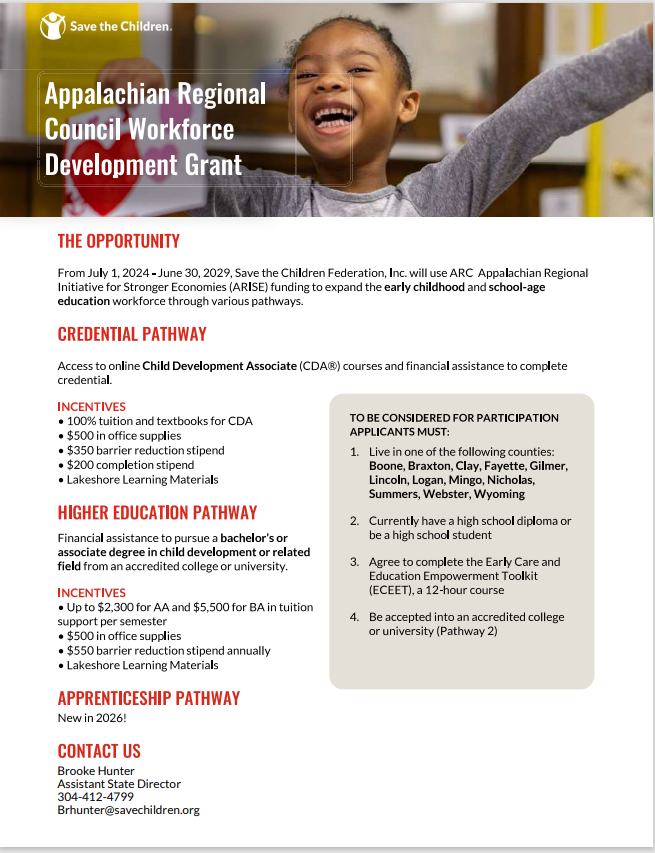 Appalachian Regional Council Workforce Development Grant
