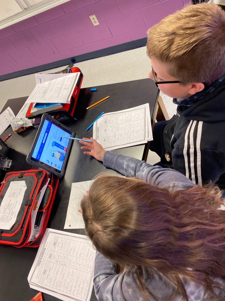 Students comparing the price of turkeys. 