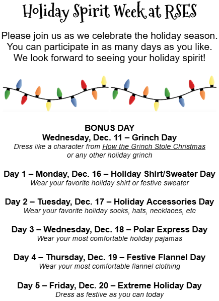 Holiday Spirit Week