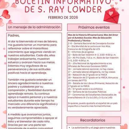 SRL February Spanish Newsletter