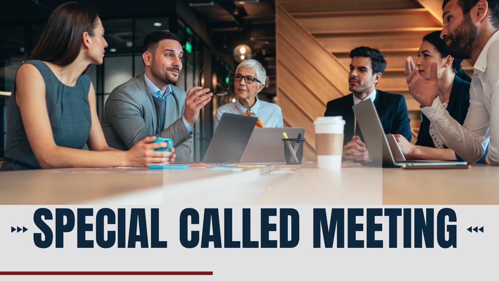 Special Called Board Meeting