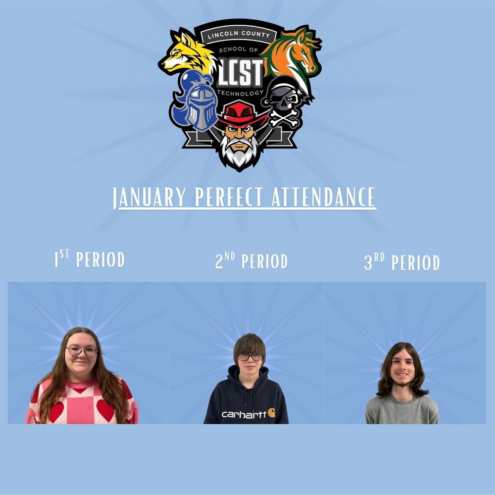 Perfect attendance students for January