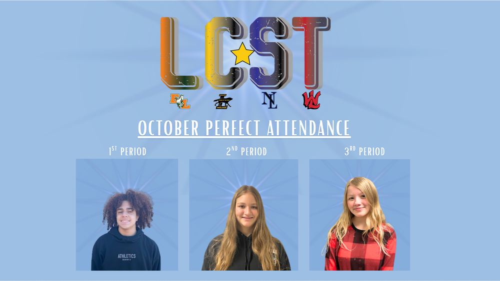 Perfect Attendance students for October