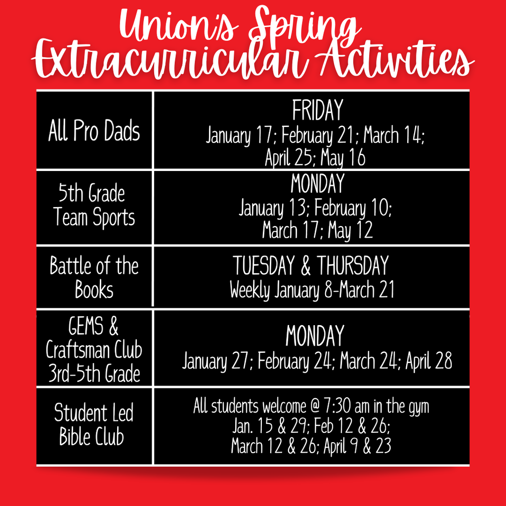 Spring Dates