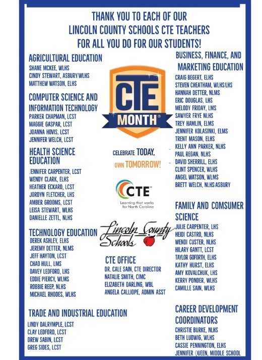 cte teacher list