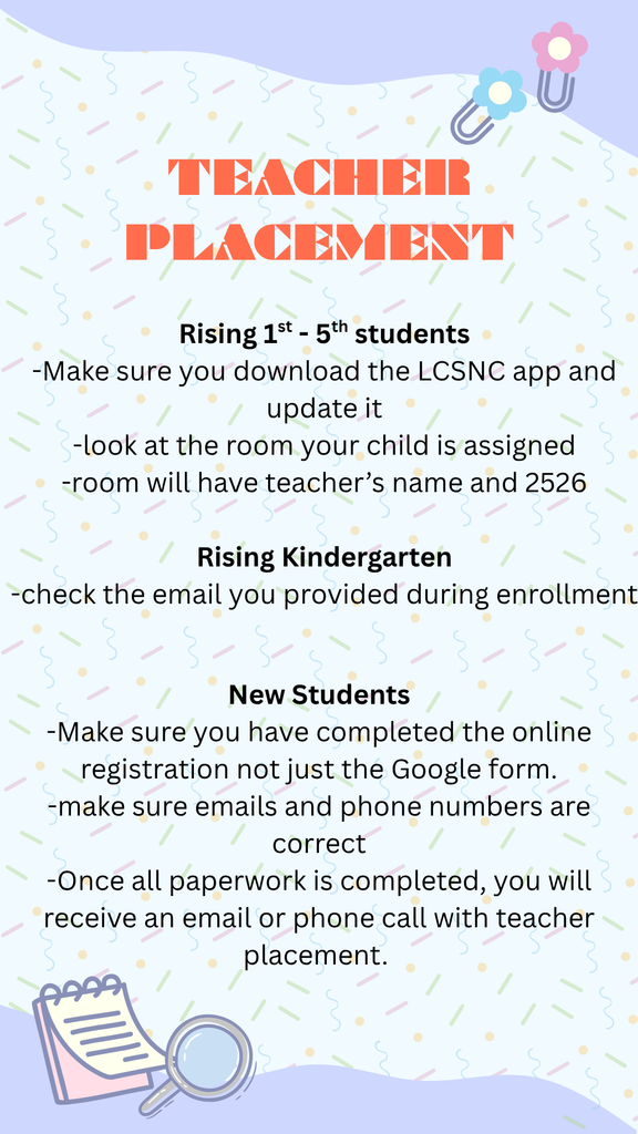 Placement Information