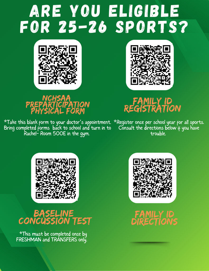 Athletic Eligibility QR Codes