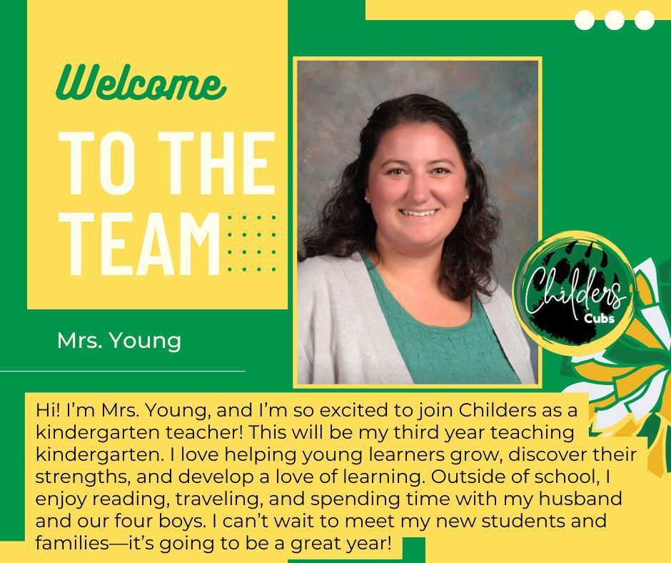 Mrs. Young - Kindergarten Teacher