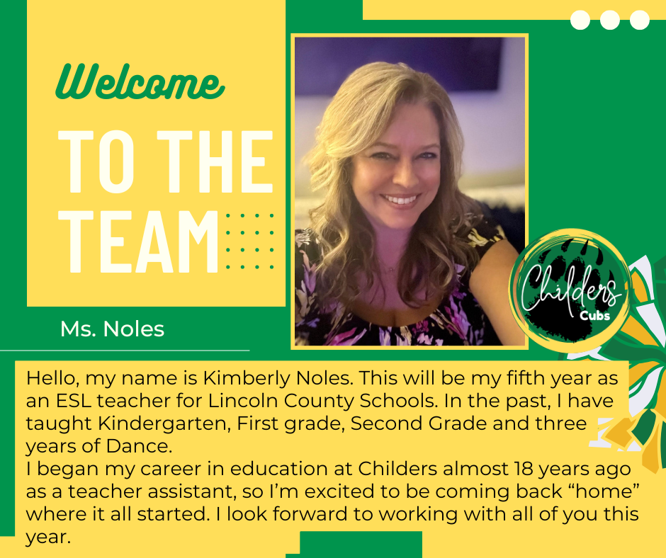 Ms. Noles - ELL Teacher