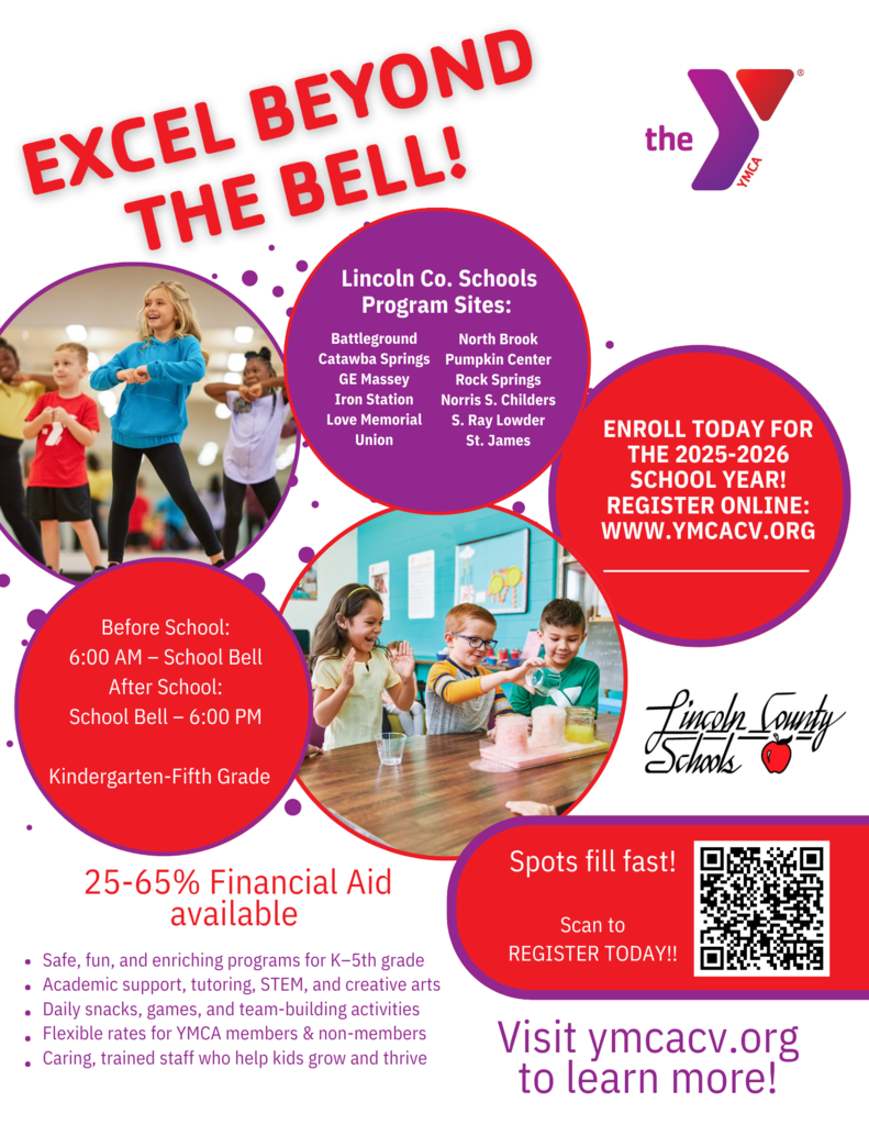 Back to School YMCA Sign-up flyer.