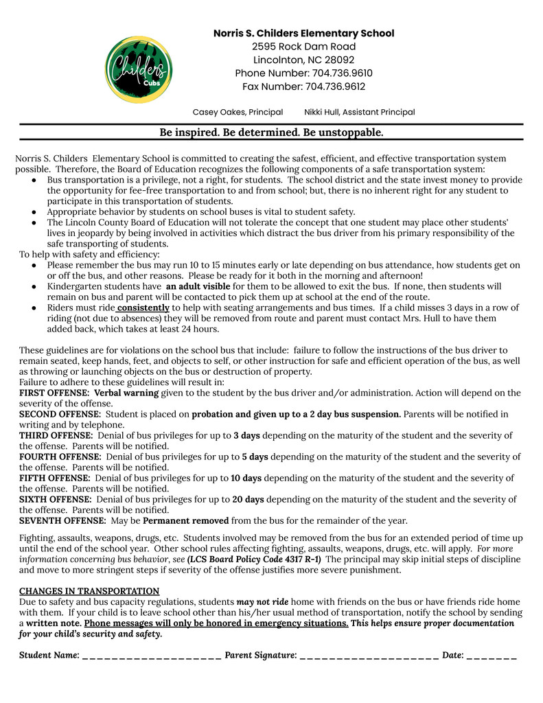 Bus Contract 