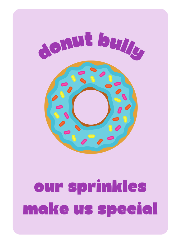 Muted Illustrated Anti-bullying Classroom Set Poster