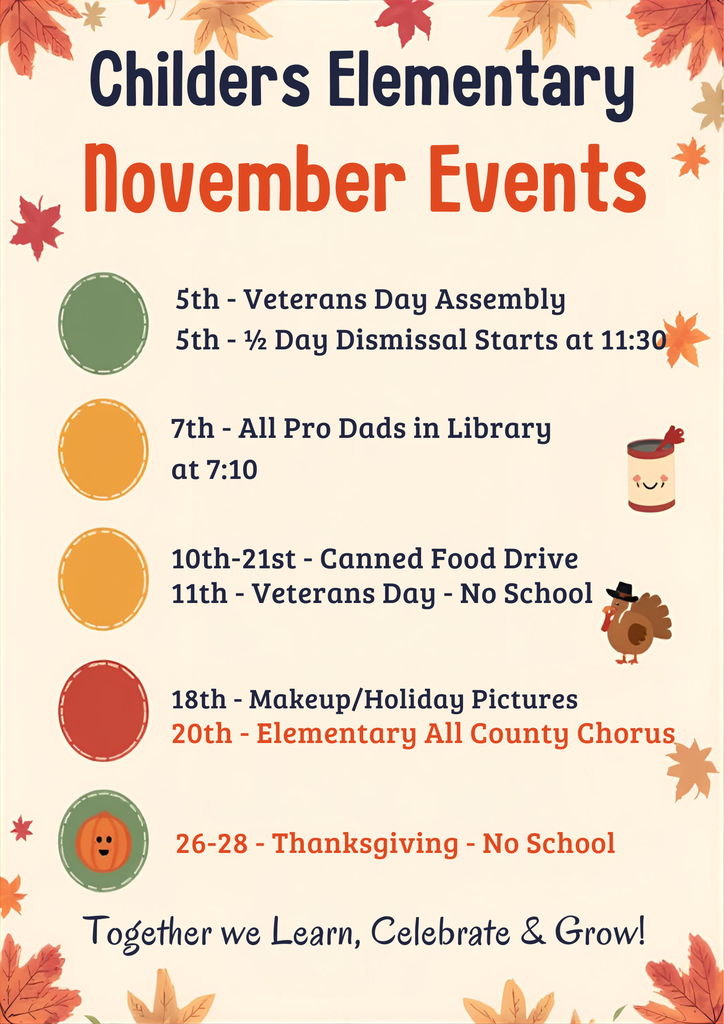 November 2025 Dates to Remember