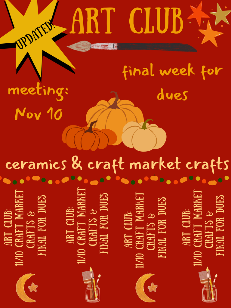 Photo of poster including the next meeting date.