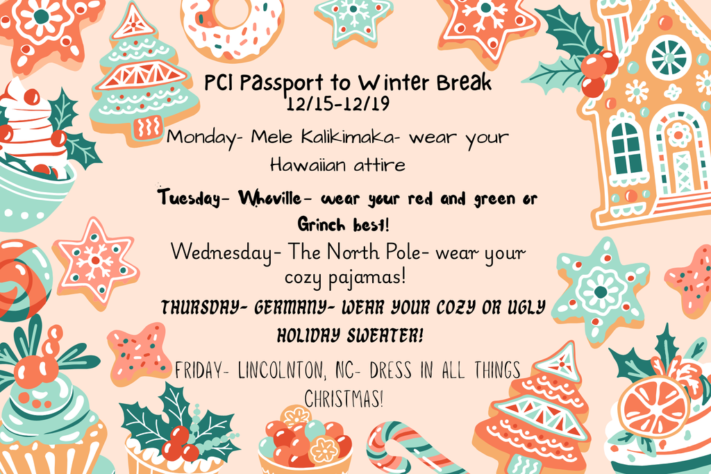 PCI Student Passport to WInter Break