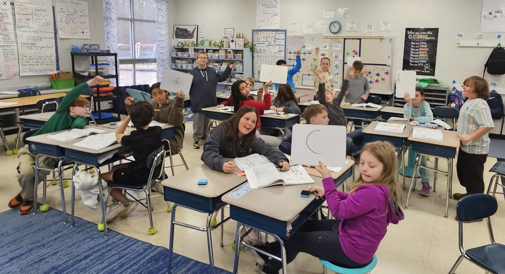 students working on fractions