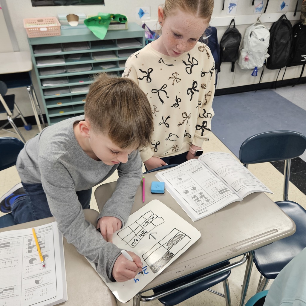students working on fractions