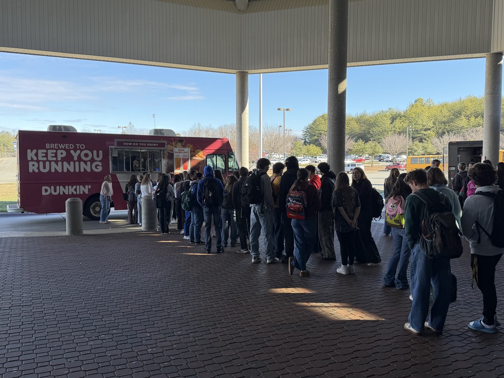 Seniors enjoying Dunkin Donuts!