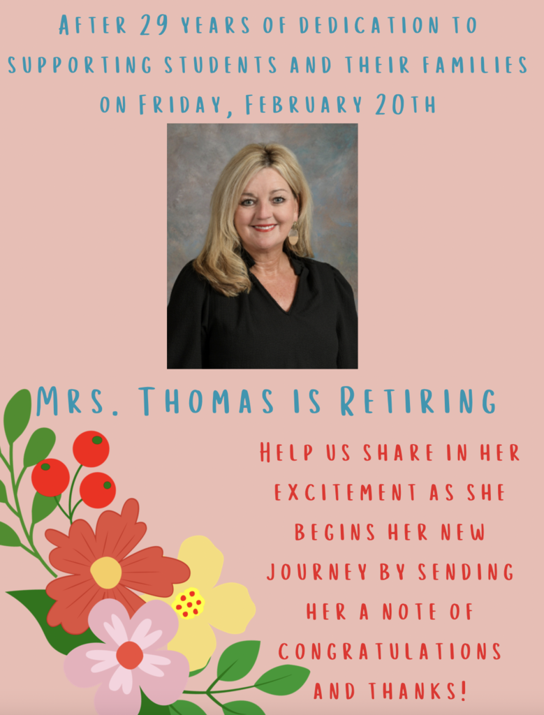 Amy Thomas is Retiring