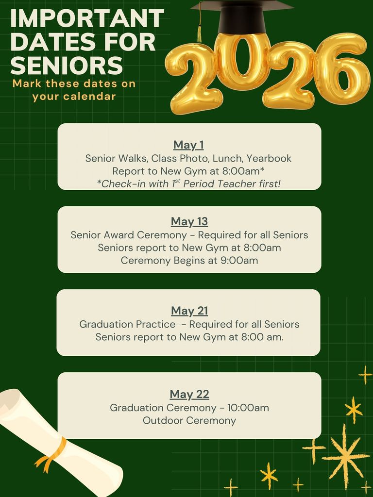 Class of 2026 - Important Dates