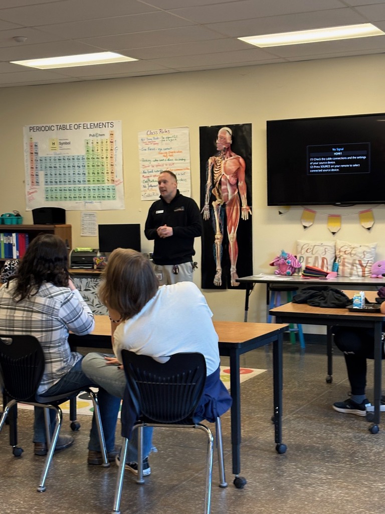 City Water Operations Manager, Daniel Perry talking to students about his job and role for the city.