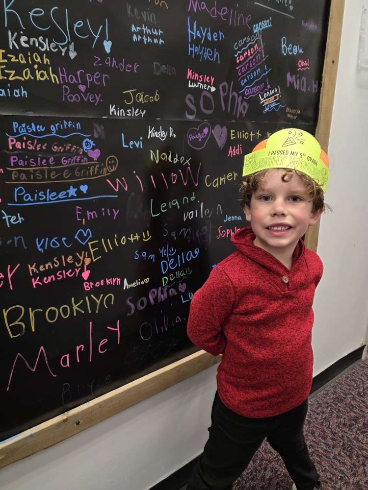 Sophia passed 2nd grade sight words Carter passed 3rd grade