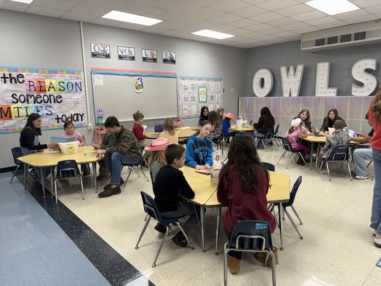 WLMS beta club reading aloud to our students