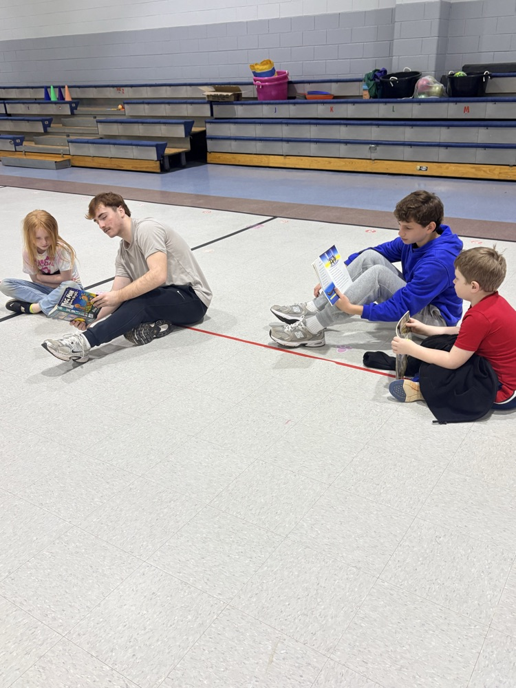 WLMS beta club reading aloud to our students