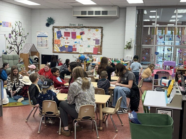 WLMS beta club reading aloud to our students