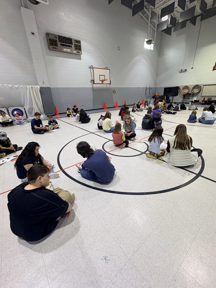 WLMS beta club reading aloud to our students