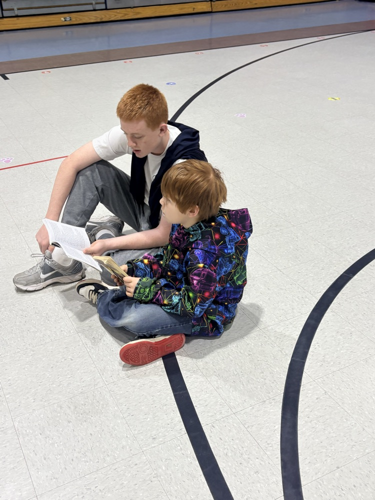 WLMS beta club reading aloud to our students