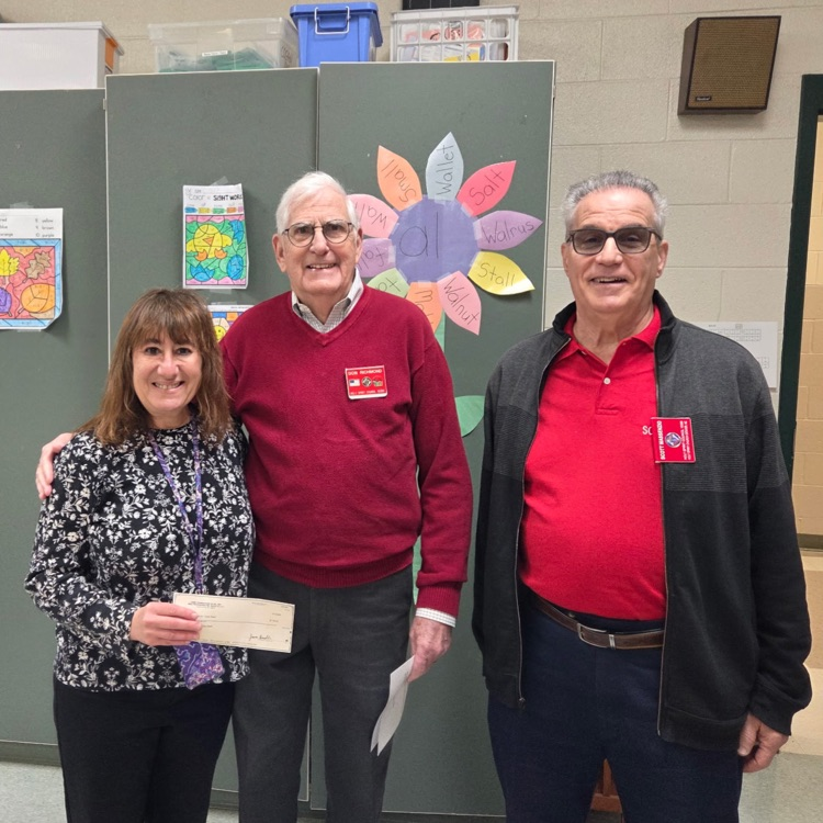 Mrs. Palmer with members of Knights of Columbus 