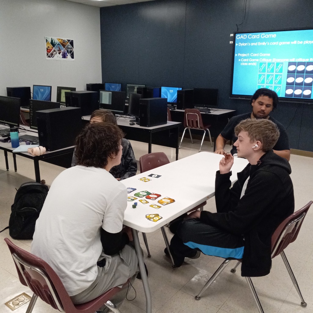 High School students testing out games they created.