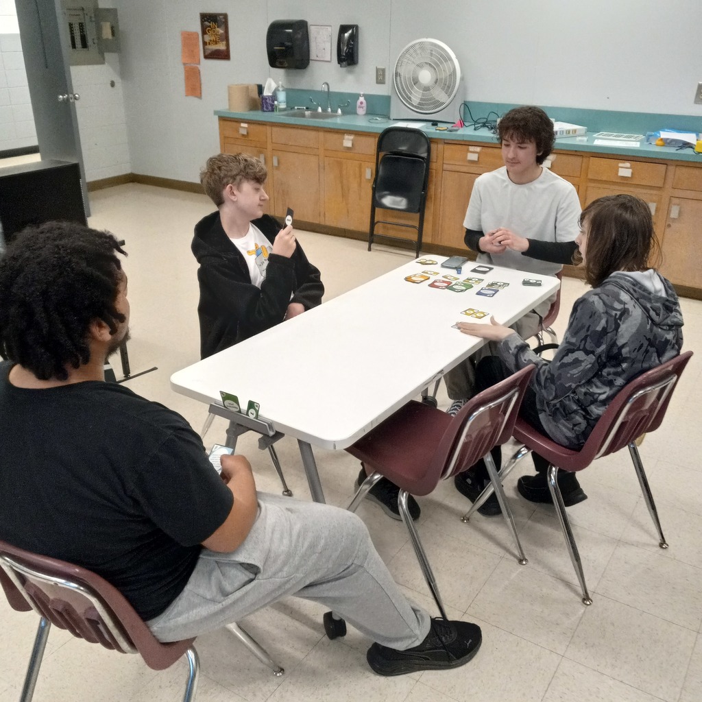 High School students testing out games they created.