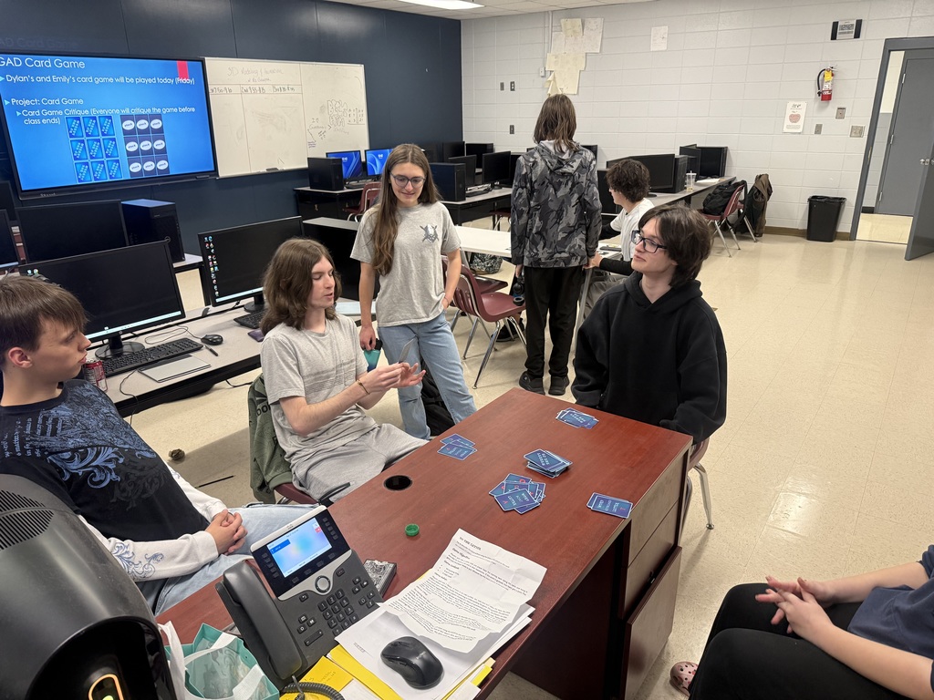 High School students testing out games they created.