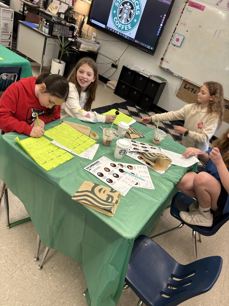  a Starbucks treat after completing math work