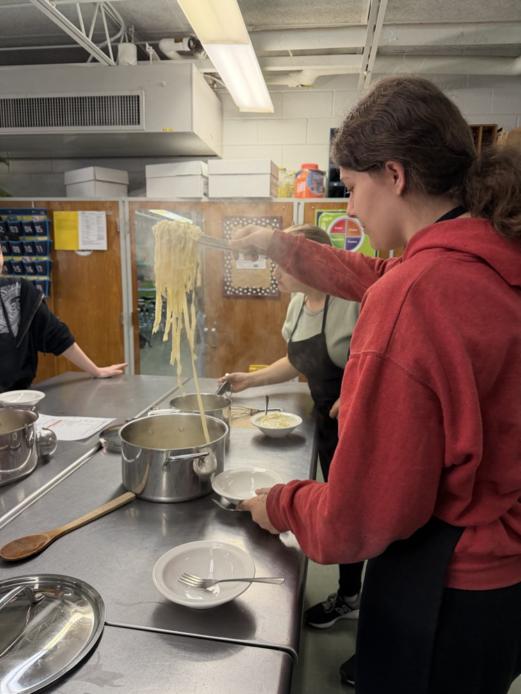 foods 2 making homemade pasta with Alfredo  sauce