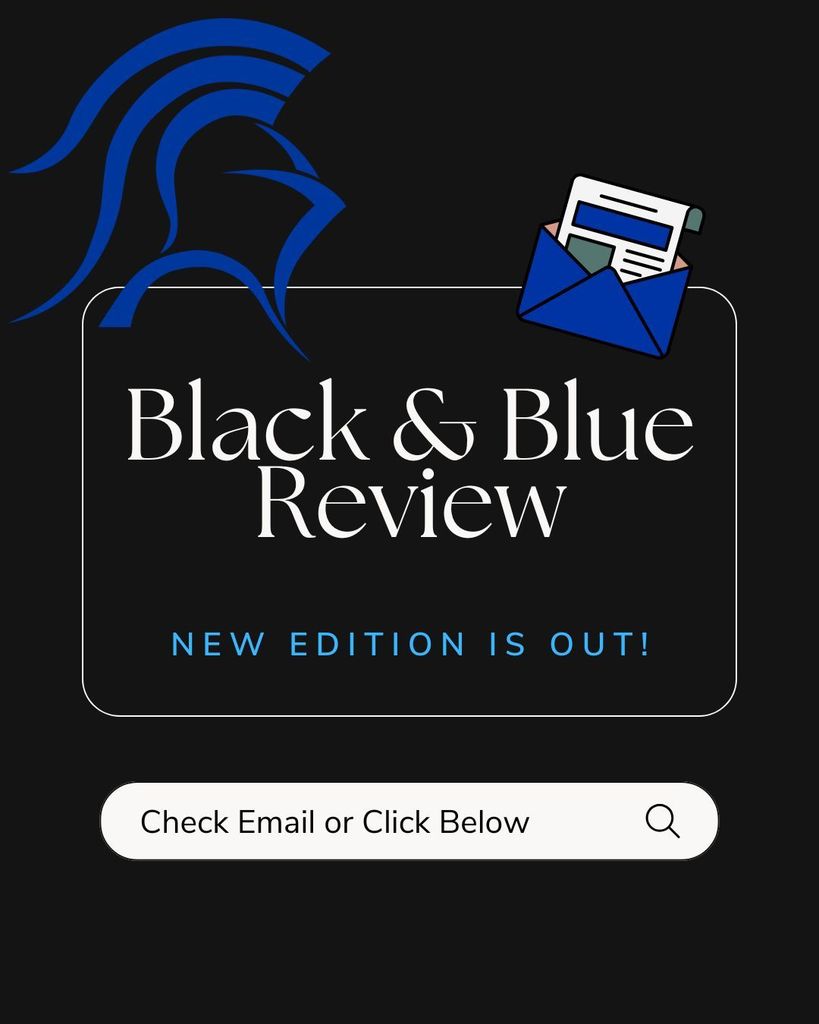 Black and Blue Newsletter Logo