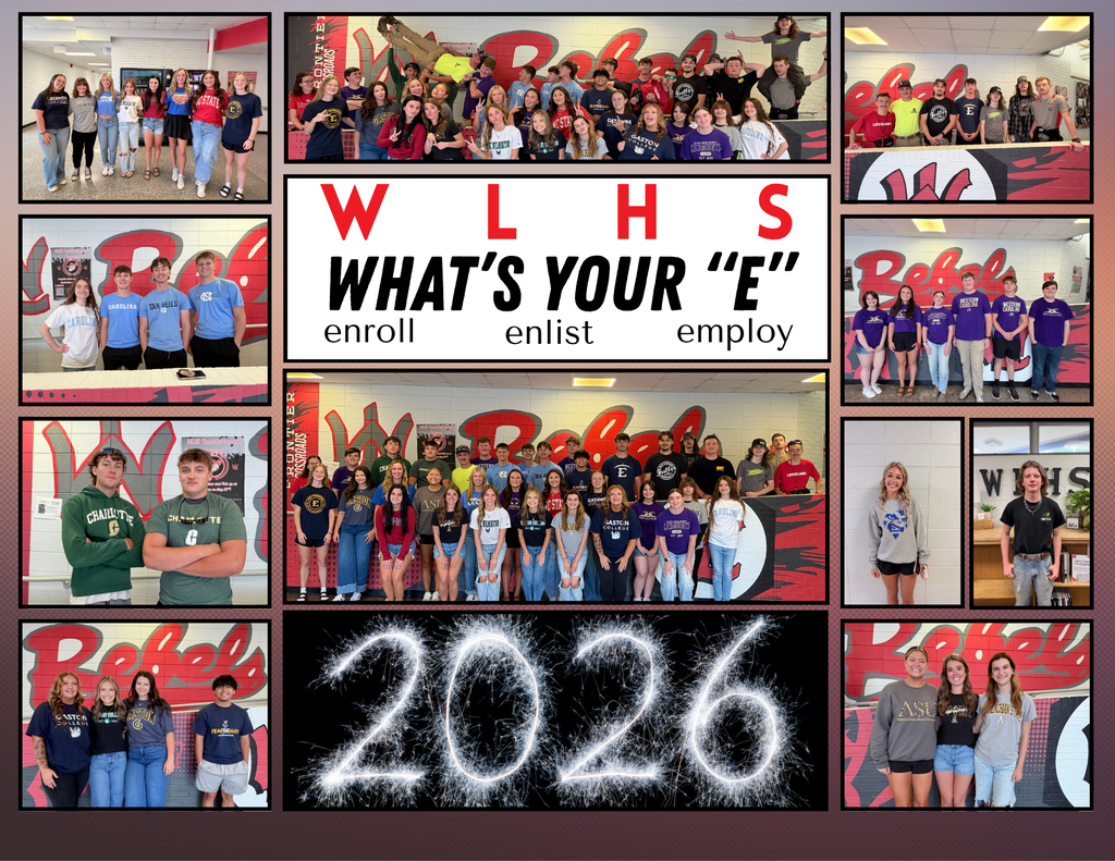 West Lincoln High School celebrates the Class of 2026 with the "What's Your E" initiative, focusing on students' plans to enroll, enlist, or employ after graduation. This collage features our students proudly displaying their future college colors and military or career interests. We are proud of the diverse paths our students are choosing as they prepare for their final years of high school.