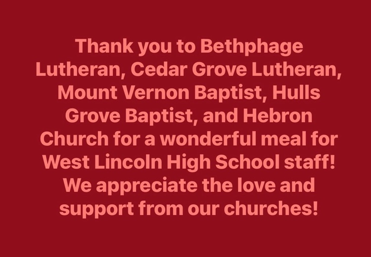 thank you local churches