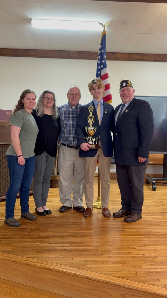 ELHS wishes Matthew Smith good luck as he travels to Hillsdale College in Michigan to compete  in the National American Legion Oratorical. 