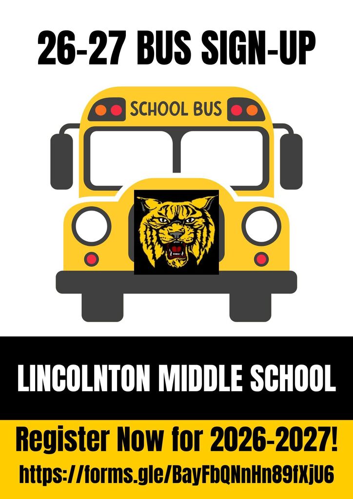 Bus Rider Sign Up Flyer with link to fill out for your Wildcat Bus Riders