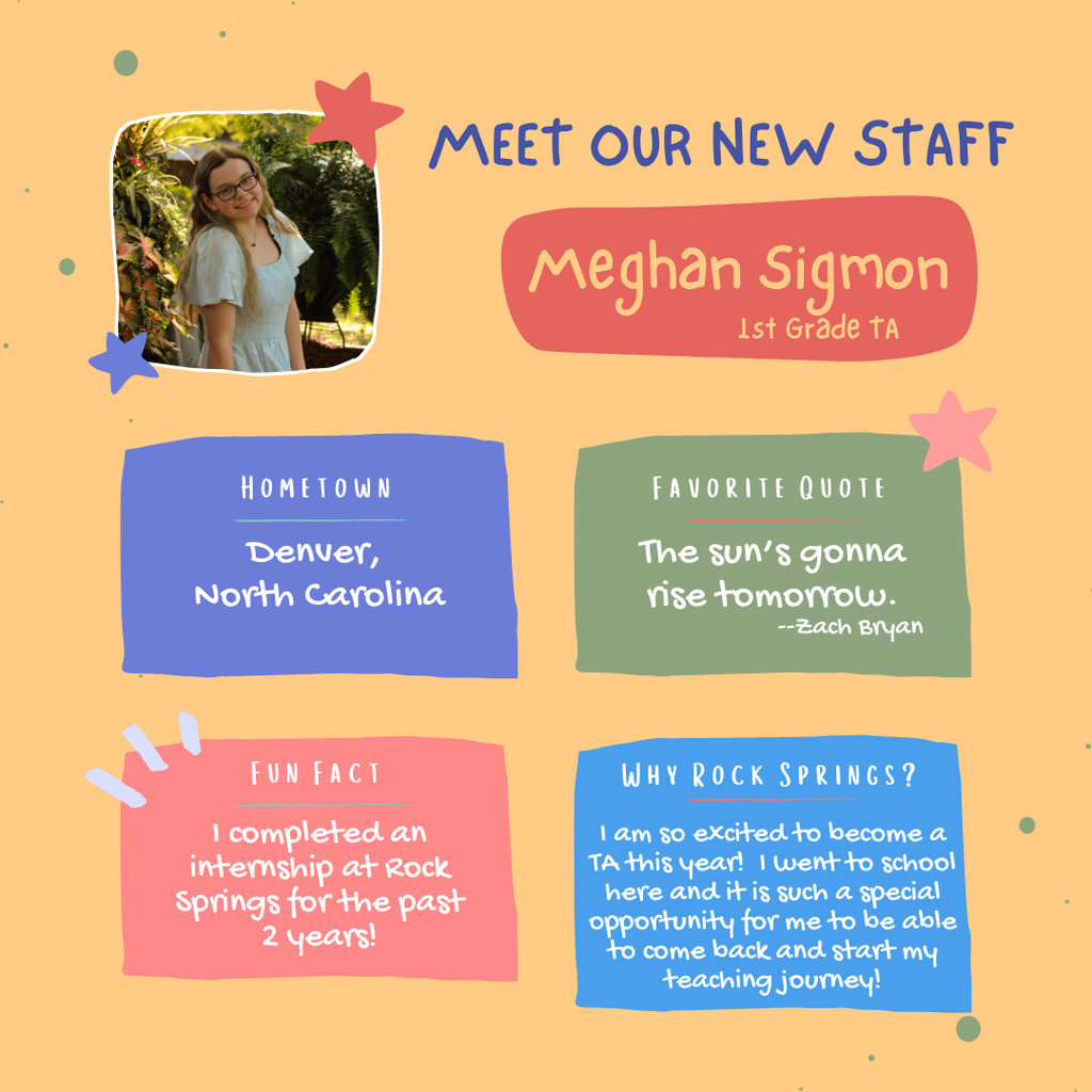 A poster features an image of a woman. Text includes her name, hometown, favorite quote, and fun fact.