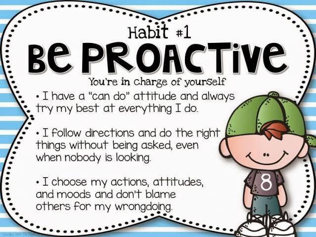 Be Proactive- Habit 1