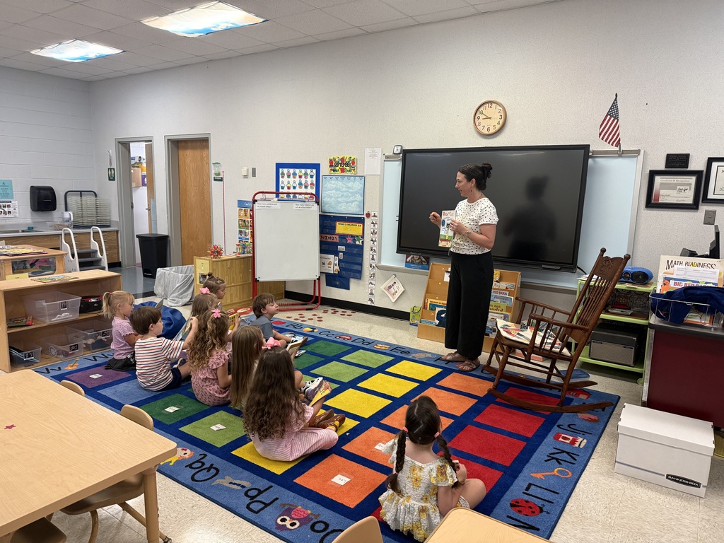 Pre-K students during morning meeting.